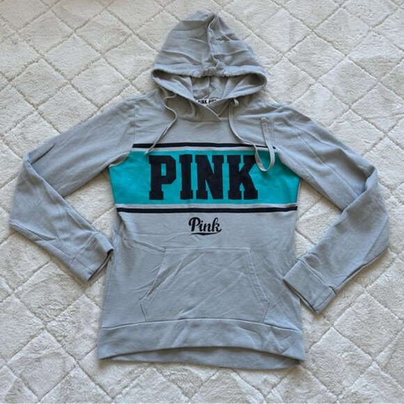 Victoria's Secret PINK | Gray Crossover Funnel Neck Hoodie | Size Extra Small - Picture 8 of 12
